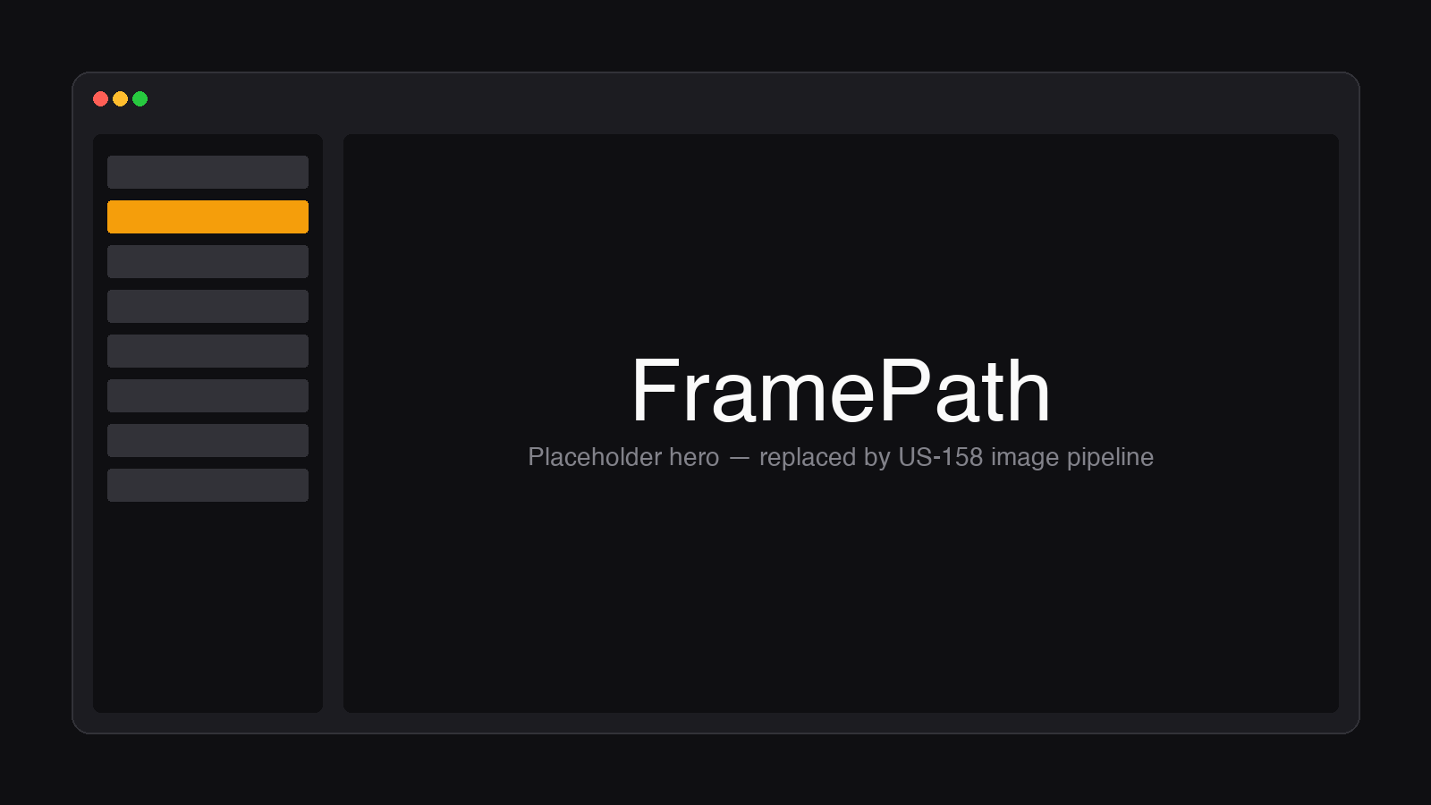 A screenshot of the FramePath app showing a scene card grid alongside the script.